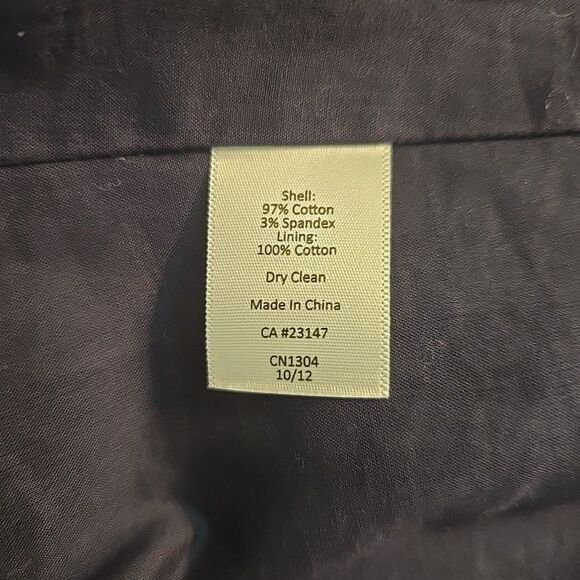 Talbots Pleated A-Line Midi Skirt Polka Dot Navy Blue White Size 16WP Petite - Picture 7 of 8